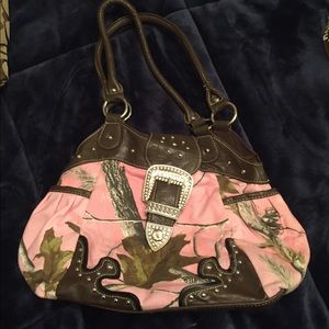 Pink camo purse